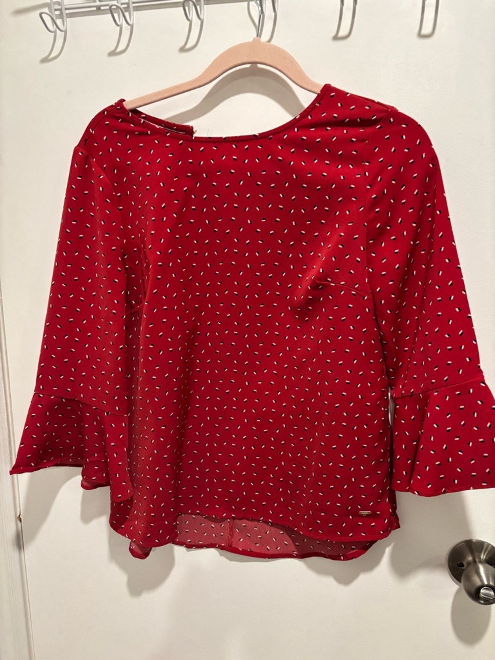 Tommy Hilfiger Red Dot Bell-Sleeve Blouse